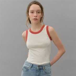 retro ringer sleeveless (cream beige)