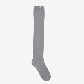 [24SS] RIBBED LOOSE KNEE SOCKS - GREY