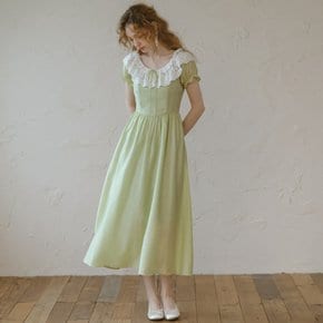 Cest_Greentea double leaf collar dress