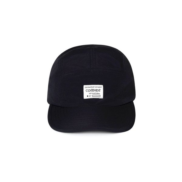 LOGO LABEL NYLON CAMP CAP_BLACK