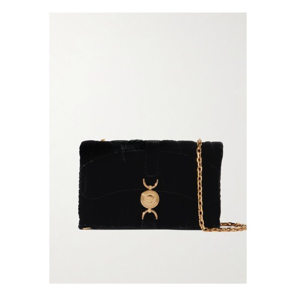 클레이오 미니 퀼팅 벨벳 숄더 백 블랙 46376663162903971