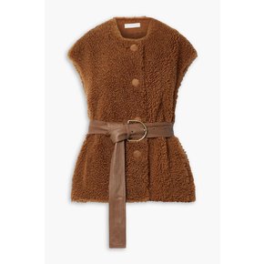 Selene belted shearling vest 브라운 1647597348228382