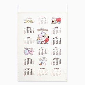 BT21 스케치 패브릭캘린더 IVORY