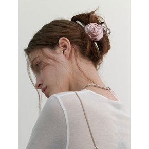 Satin Rose Metal Hair Clip (L241MHA100)