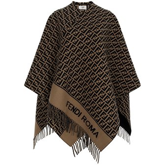 펜디 [부산점] 25FW 브라운 FF 울 캐시미어 케이프 FXX723 AQCW F0QE1