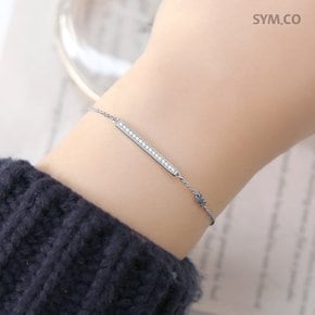 알마니 EG3592 독수리 엠블럼 ID 바 체인 여자 실버 팔찌 e16
