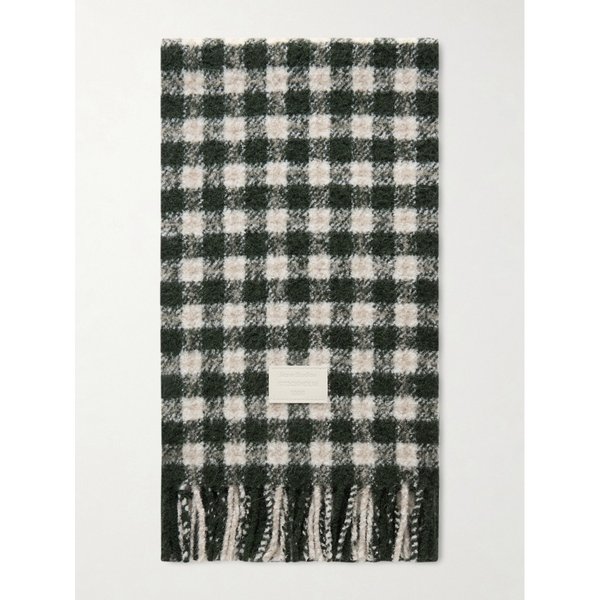 로고 아플리케 가죽 트리밍 니트 스카프 46376663162969925