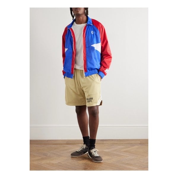 베니스 코트 와이드 로고 프린트 웨빙 트리밍 메시 쇼츠 46376663162903307