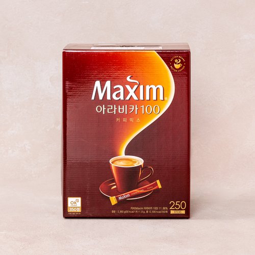 [맥심] 아라비카 100 커피믹스 250입 2,950g (11.8g250입)