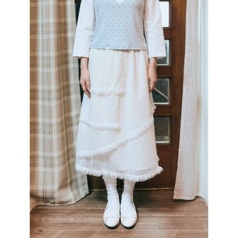 구월십일 FOUR-TIERED LACE SKIRT_WHITE