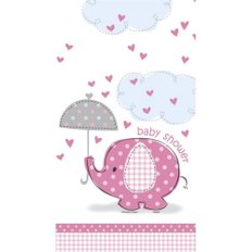 영국직구 유니크파티  우산 베이비 샤워 핑크 테이블 커버