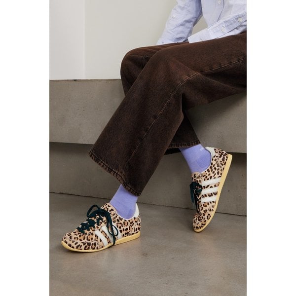 일본 가죽 트리밍 레오파드 프린트 송아지털 스니커즈 46376663162980589