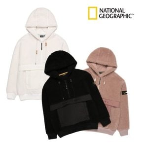 (비)차퍼 우븐 믹스 후드 아노락FLEECE 뽀글이 Hoody