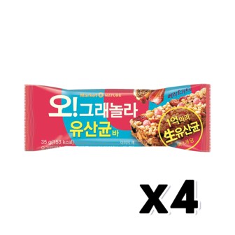  오!그래놀라 유산균바 베리요거트맛 영양간식 35g x 4개