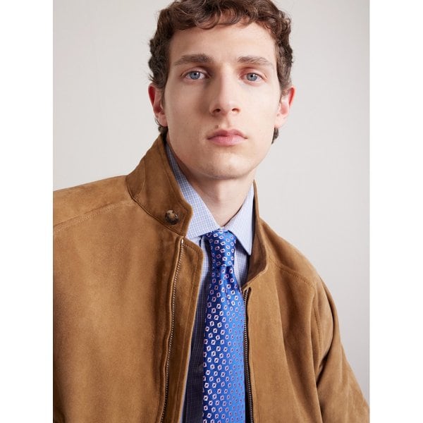 샤르베 8cm 자수 실크 넥타이 46376663162965288