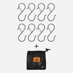 고정형 S고리 비너 후크 주방걸이 씽크대 12cm 8P