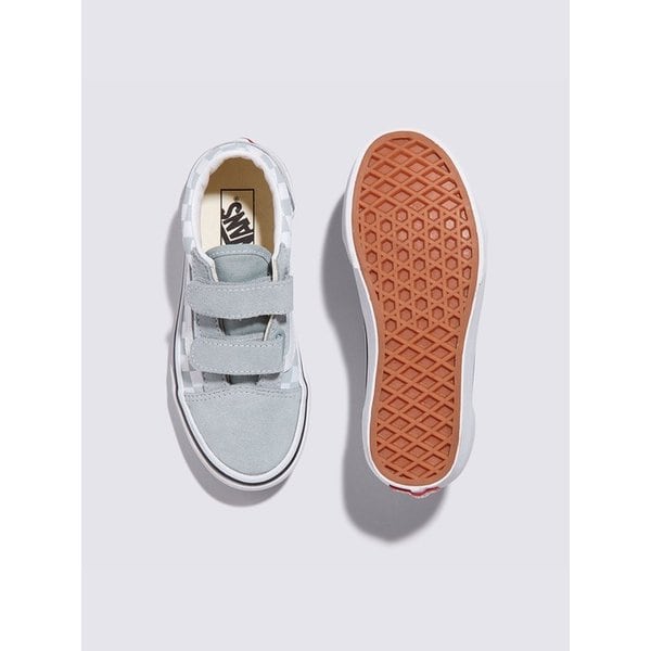 [반스 공식] 키즈 컬러 띠어리 체커보드 Old Skool 올드스쿨 벨크로 / VN000CYAEPO1