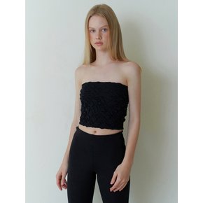 petal tube top - black