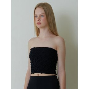 petal tube top - black