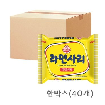  오뚜기 라면사리110g 40개 한박스 멀티 봉지라면