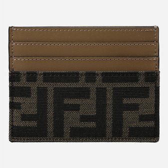 펜디 [시흥점] 6S 8M0445 A98P F0A6E FF 자카드 패브릭 카드 케이스 브라운