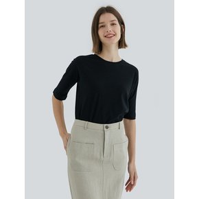 FRENCH HALF TOP(BLACK)