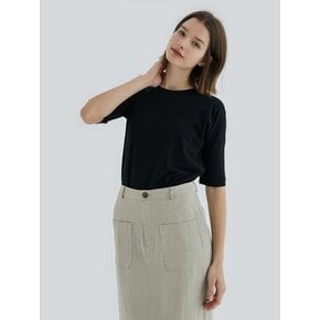 FRENCH HALF TOP(BLACK)