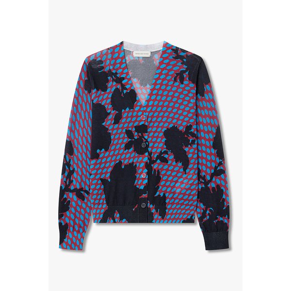 플라워 도트 패턴 가디건 3216130003000