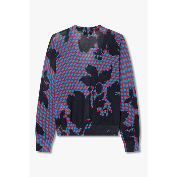 플라워 도트 패턴 가디건 3216130003000