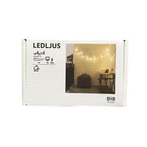 이케아 레들리우스 LED 체인조명 12등 길이 3.2cm 실외용/배터리식 블랙 603.574.50