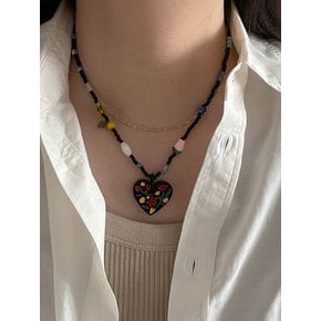 Flower Heart Beads Necklace_NC267