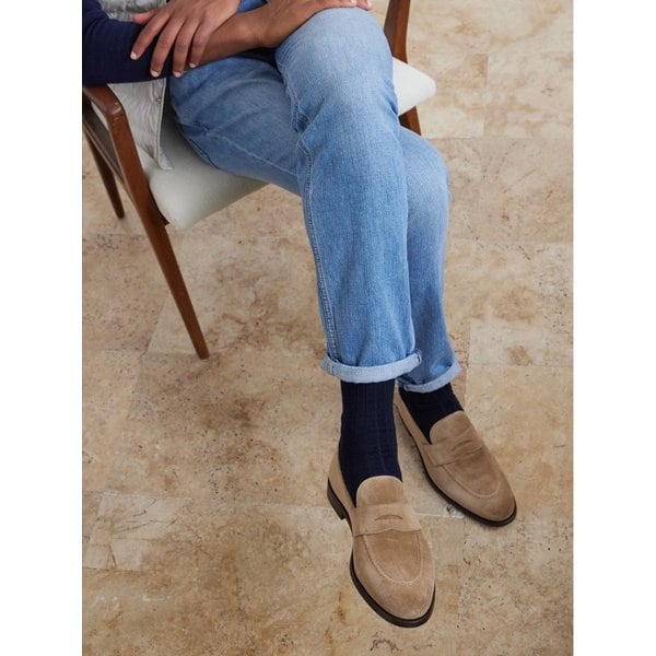 브루넬로쿠치넬리 소가죽 스웨이드 페니 로퍼 46376663163130229