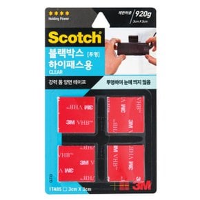 강력 블랙박스 하이패스용 폼양면테이프 CLT33 투명 3cmx3cm (99766)