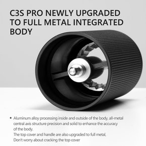 TIMEMORE C3S Pro 커피 밀 수동 타임 모어 CNC 스테인레스 스틸 원추 C3S Pro Black