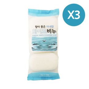 미네랄 비누 세안 미용 세숫비누 화이트 3개입 3P X ( 2세트 )