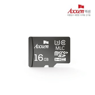  액센 블랙박스용 Black Micro SD카드 Class10 U3 16GB(MLC)