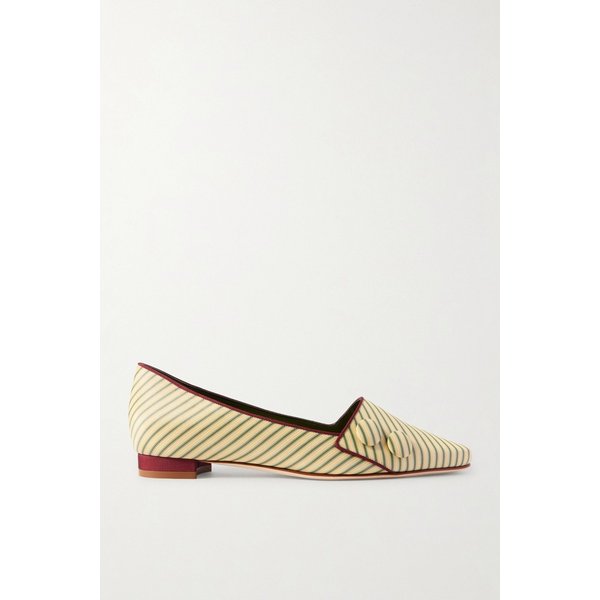 폰테나이 그로스그레인 트림 스트라이프 새틴 플랫 슈즈 46376663162937491