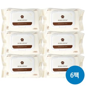 베베그로우 물티슈 캡형 100매 X 6개