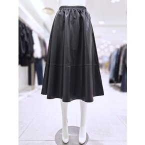 하프 절개 라인 레더 스커트 MM10SK470