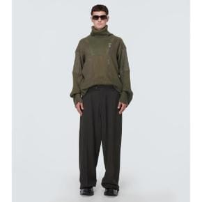 26 FW 발렌시아가 Skater 테일러드 울 블렌드 와이드 팬츠 TP551355118