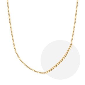 18K 민줄 체인 목걸이 줄 옐로우 골드 0.8mm