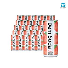 데미소다 복숭아 250ml x 30개 캔음료 탄산음료 음료수