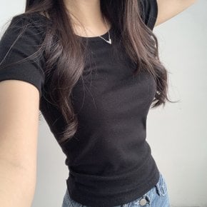 코튼 무지 유넥 라운드 반팔티셔츠8color
