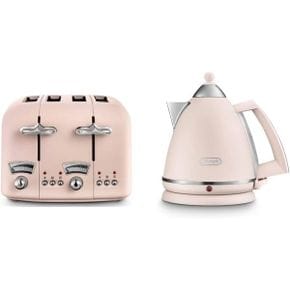 영국 드롱기 토스터 DeLonghi CT04PK Toaster Plastic Pink Argento Flora KBX3016.PK Kettle 36