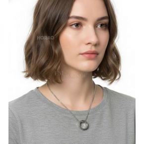 MM6 26FW Numeric 미니멀 시그니처 펜던트 링 네크리스 SM6UU0048 P7296 951