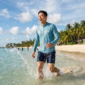 N232MRG500 남성 베이직 집업 래쉬가드_IC