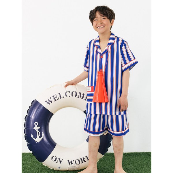 26 Summer Silk Fit Crush Kids Short-Sleeved Pajamas Set