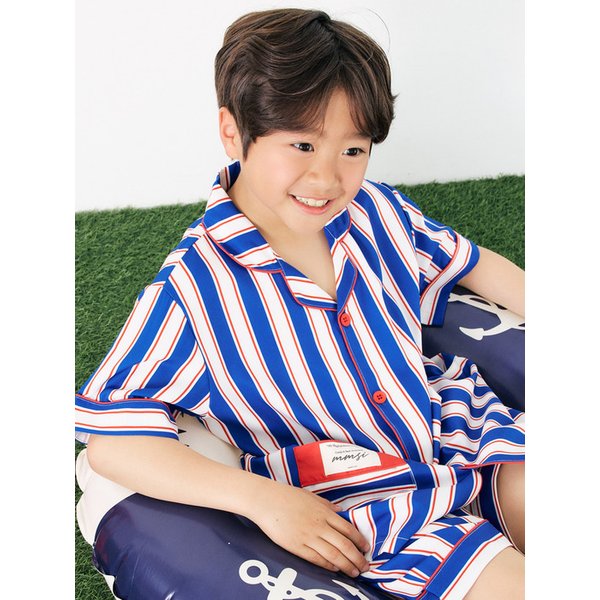 26 Summer Silk Fit Crush Kids Short-Sleeved Pajamas Set