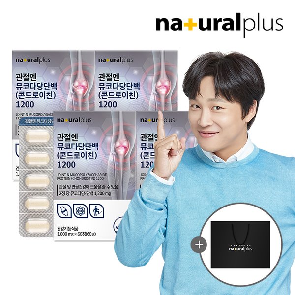 관절엔 소연골 뮤코다당단백 콘드로이친 1200 60정 4박스+쇼핑백(2호)