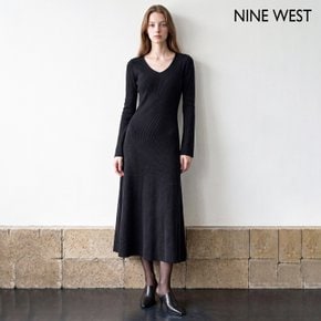 스퀘어넥 니트 플레어 롱 원피스 (NIDCOP017)